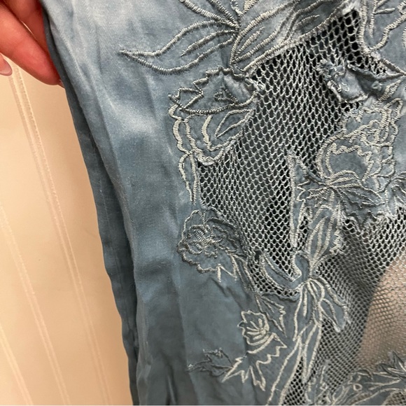 Free People Moonchild Embroidered Halter Maxi Dress Sz 12 - Picture 15 of 15